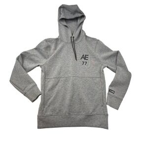 American Eagle Men's Small Hoodie AE 77 Mens Gray Sweatshirt  Pocket